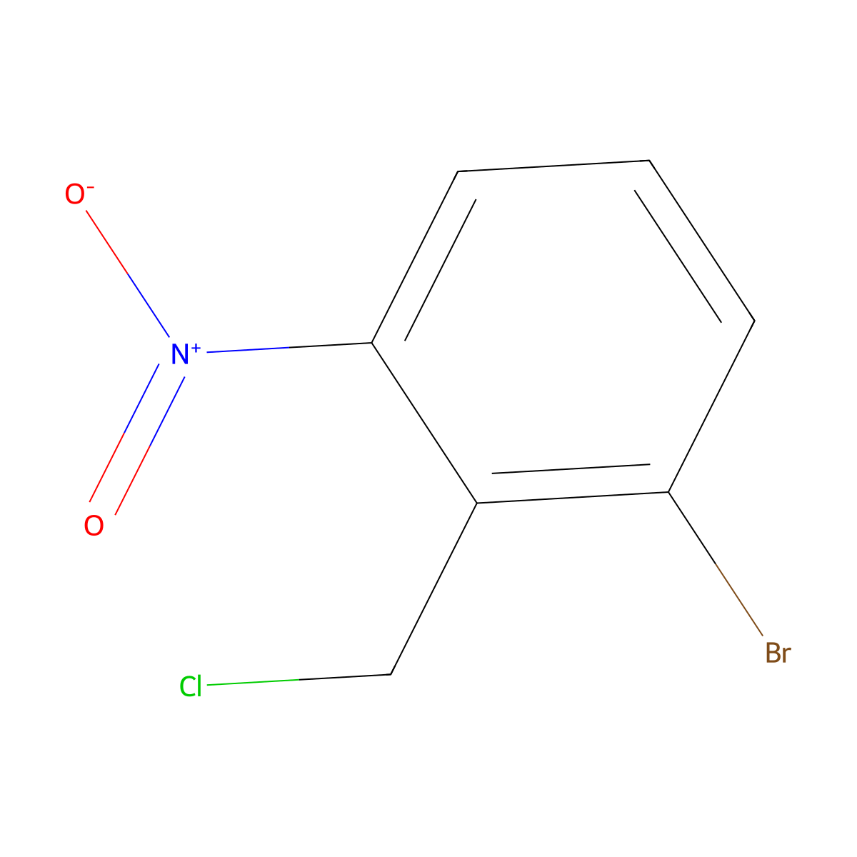 1-Bromo-2-(chloromethyl)-3-nitrobenzene molecular structure, CAS 1261675-47-1