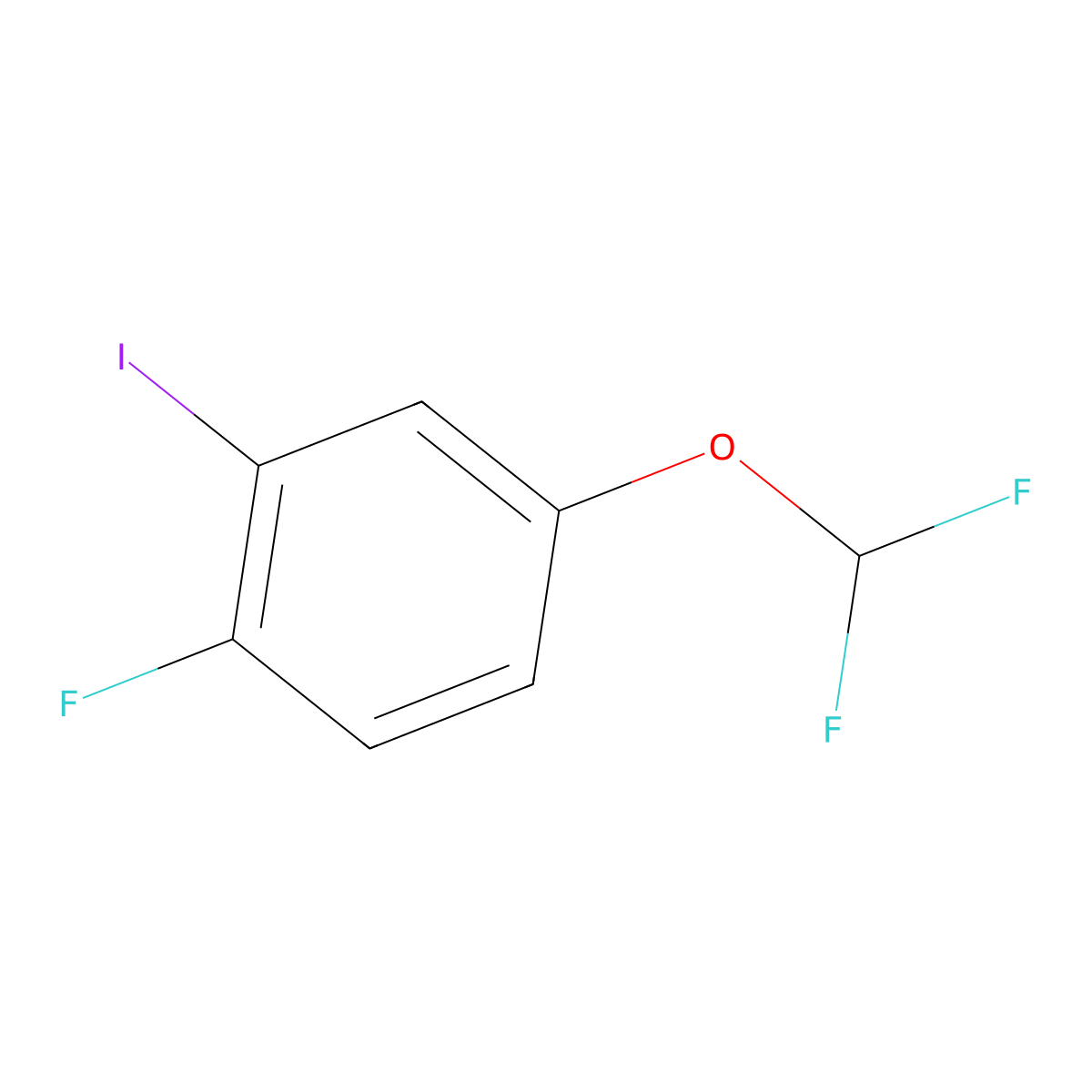 4-(Difluoromethoxy)-1-fluoro-2-iodobenzene molecular structure, CAS 1261676-10-1