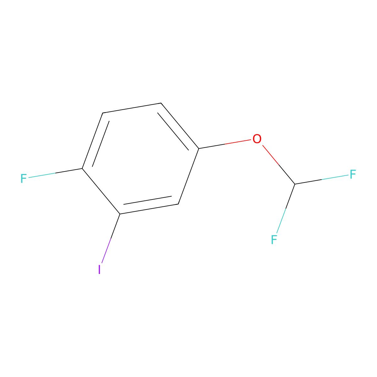 4-(Difluoromethoxy)-1-fluoro-2-iodobenzene molecular structure, CAS 1261676-10-1