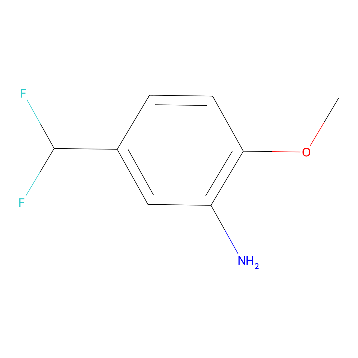 5-(Difluoromethyl)-2-methoxyaniline molecular structure, CAS 1261676-27-0