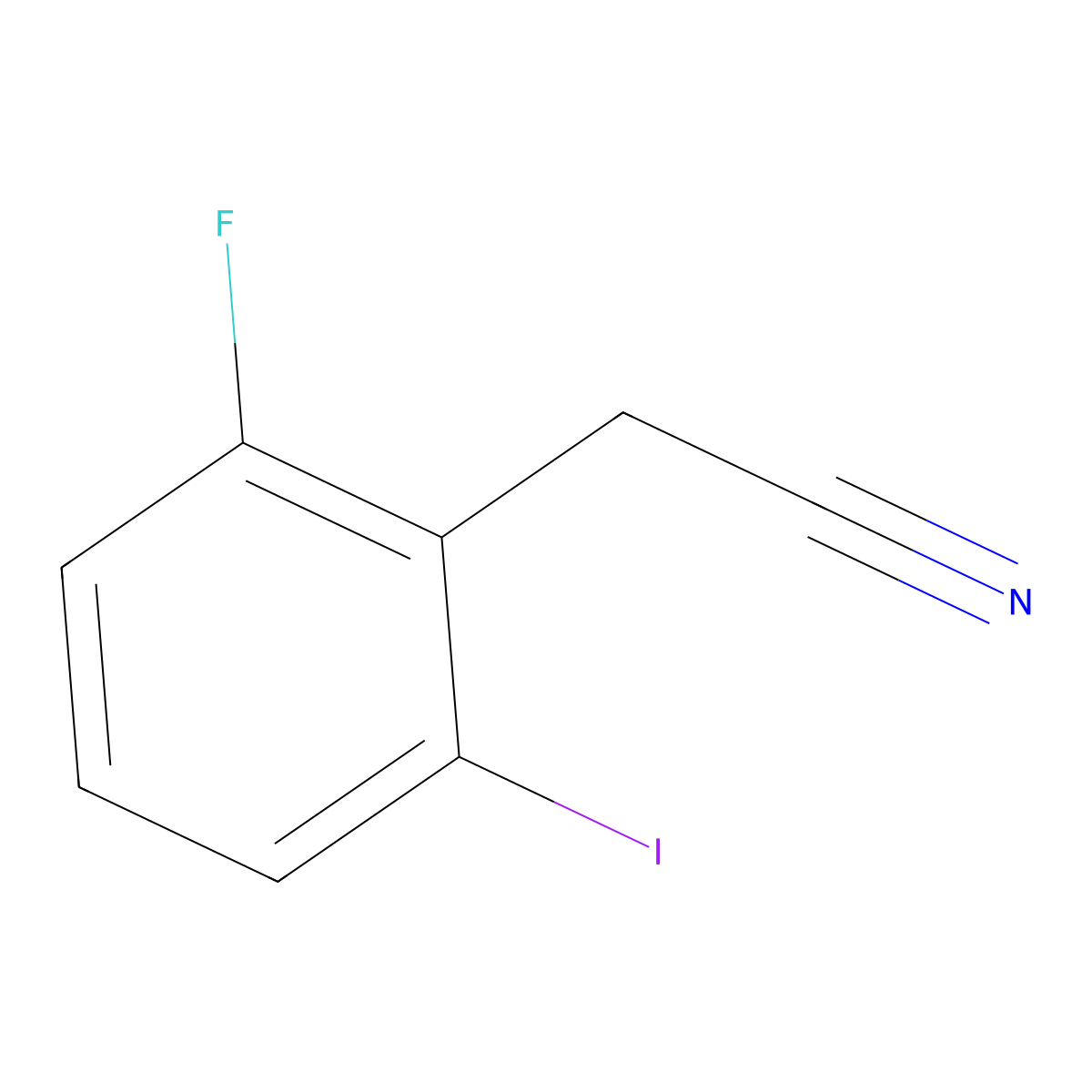 2-(2-Fluoro-6-iodophenyl)acetonitrile molecular structure, CAS 1261676-51-0