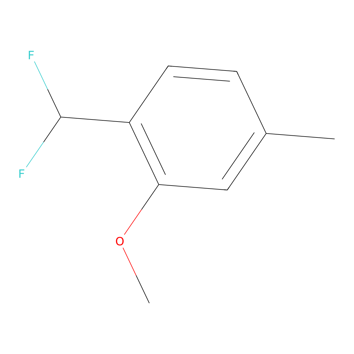 1-(Difluoromethyl)-2-methoxy-4-methylbenzene molecular structure, CAS 1261677-19-3