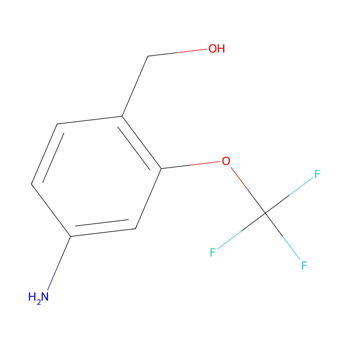 [4-Amino-2-(trifluoromethoxy)phenyl]methanol molecular structure, CAS 1261677-29-5