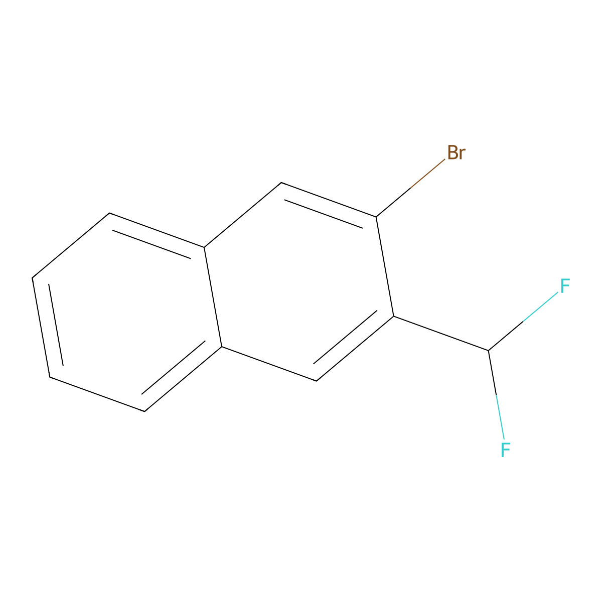 2-Bromo-3-(difluoromethyl)naphthalene molecular structure, CAS 1261677-75-1