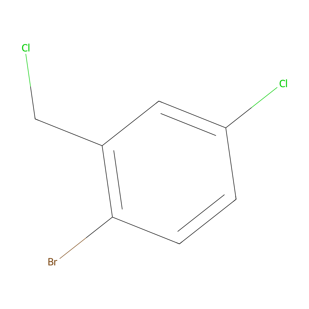 1-Bromo-4-chloro-2-(chloromethyl)benzene molecular structure, CAS 1261678-76-5