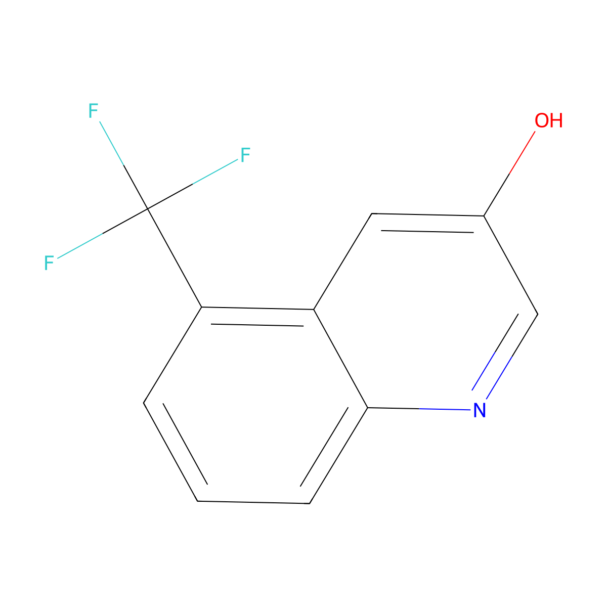 3-Hydroxy-5-(trifluoromethyl)quinoline molecular structure, CAS 1261678-80-1
