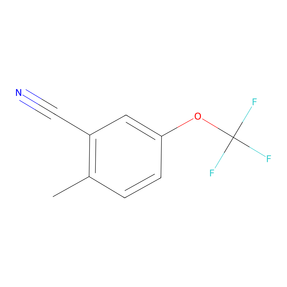 2-Methyl-5-(trifluoromethoxy)benzonitrile molecular structure, CAS 1261679-13-3