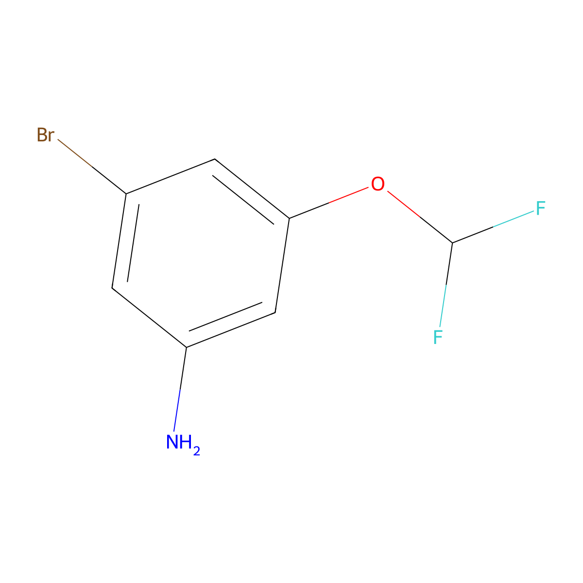3-Bromo-5-(difluoromethoxy)aniline molecular structure, CAS 1261679-26-8