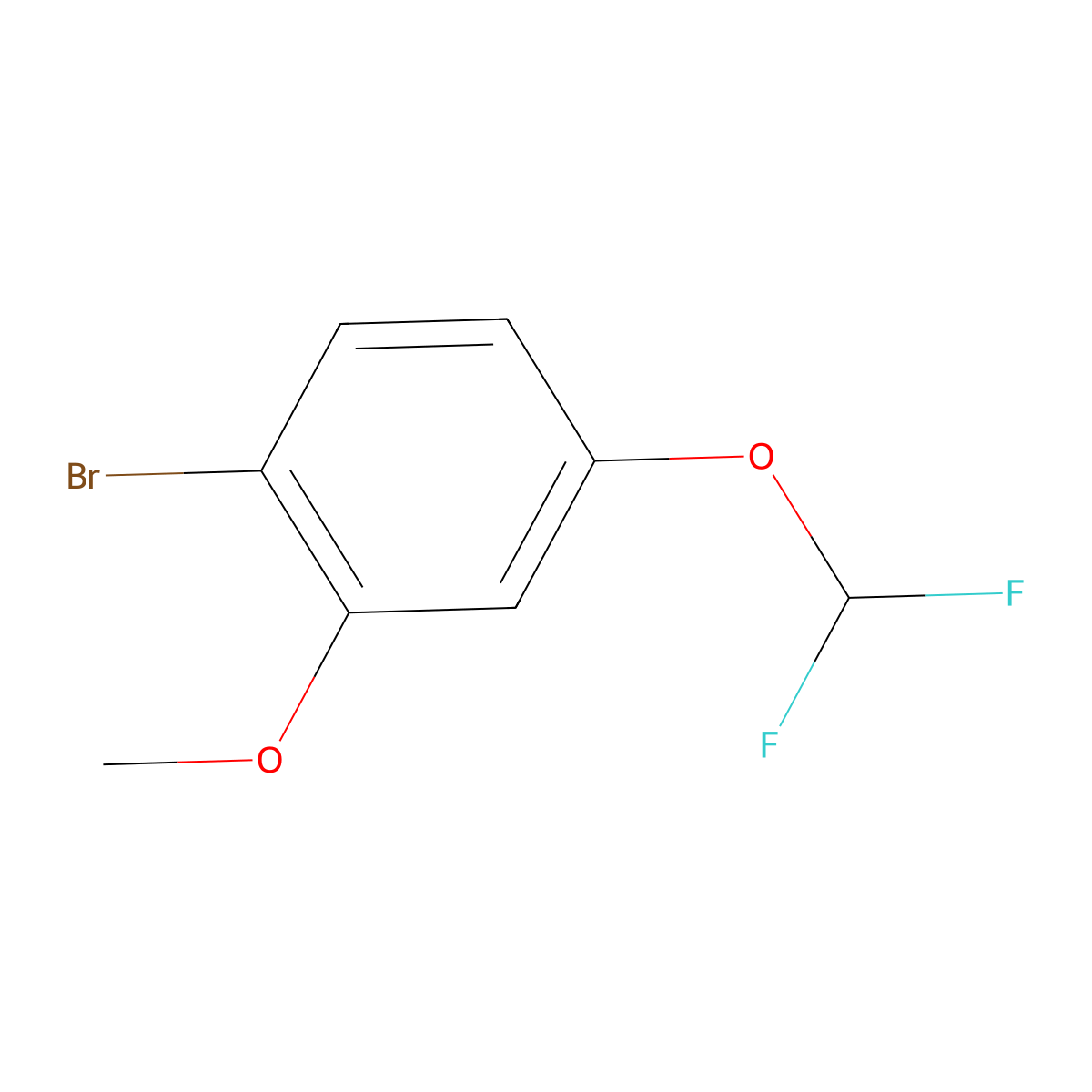 1-Bromo-4-(difluoromethoxy)-2-methoxybenzene molecular structure, CAS 1261679-30-4