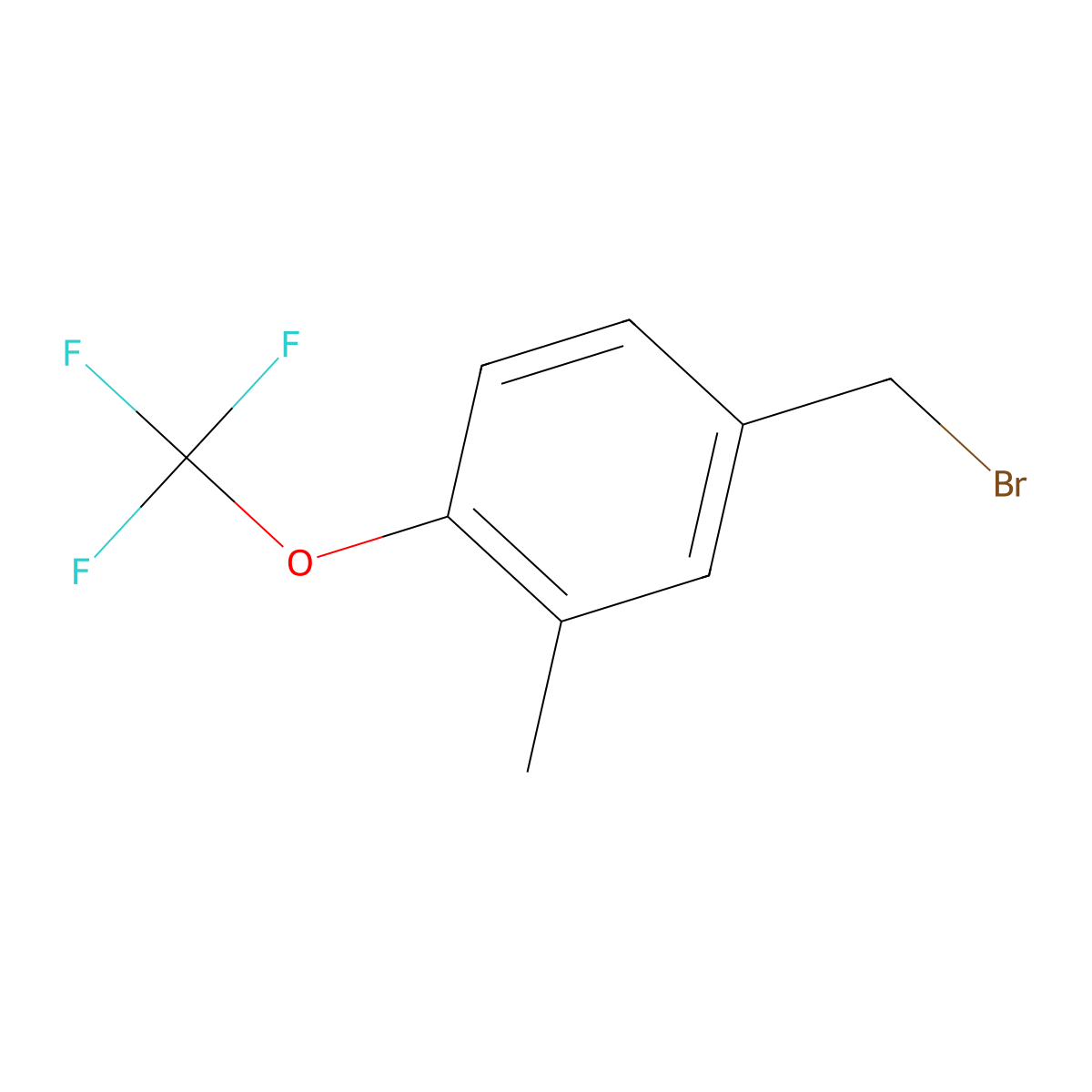 4-(Bromomethyl)-2-methyl-1-(trifluoromethoxy)benzene molecular structure, CAS 1261679-35-9