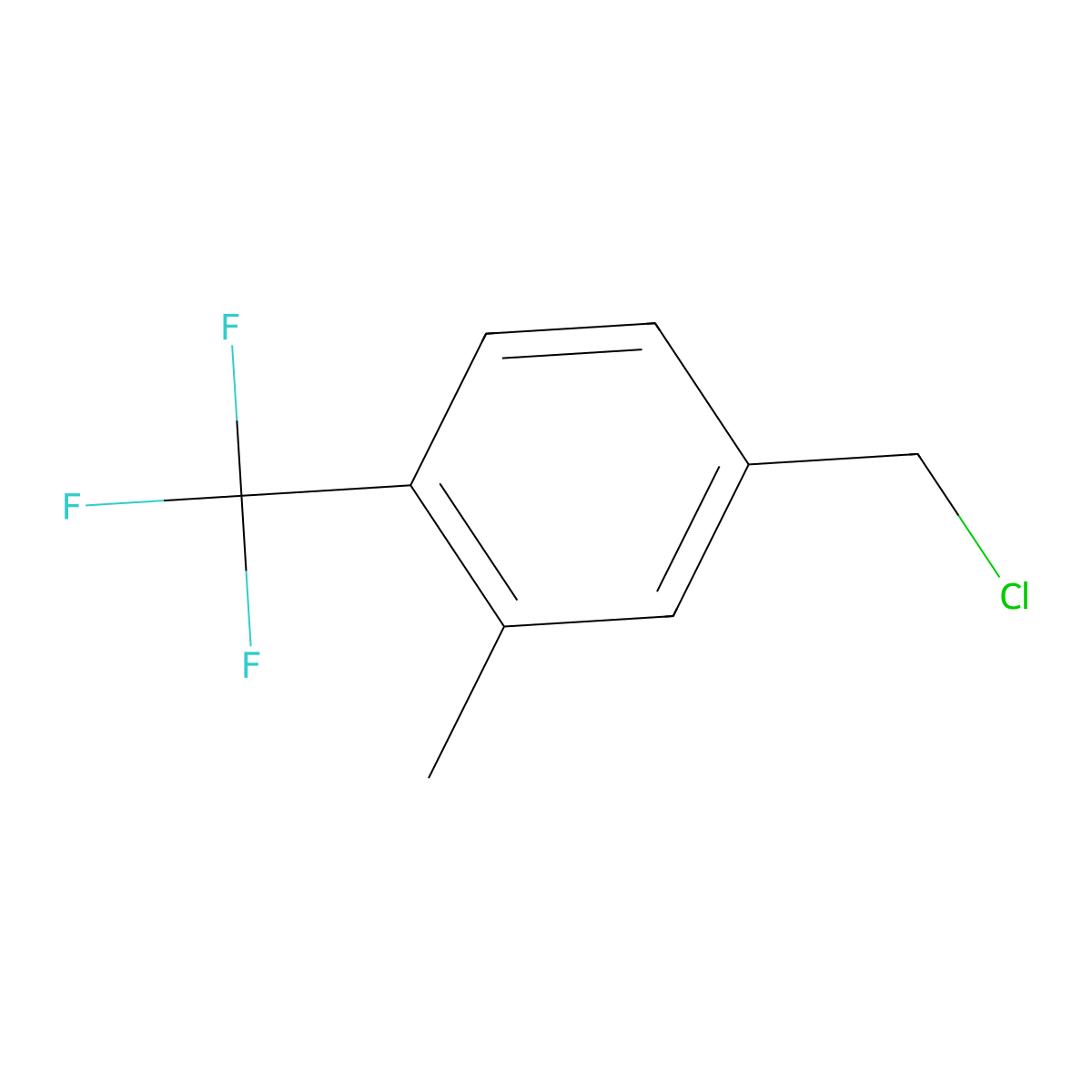 3-Methyl-4-(trifluoromethyl)benzyl chloride molecular structure, CAS 1261679-44-0