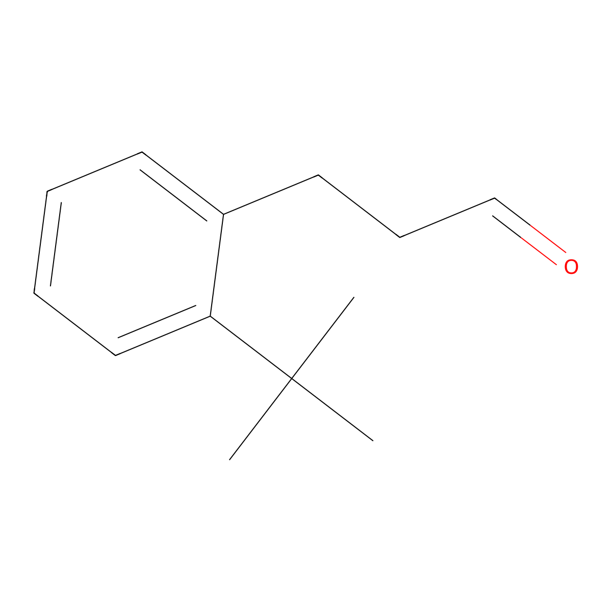 3-(2-Tert-butylphenyl)propanal molecular structure, CAS 1261679-51-9