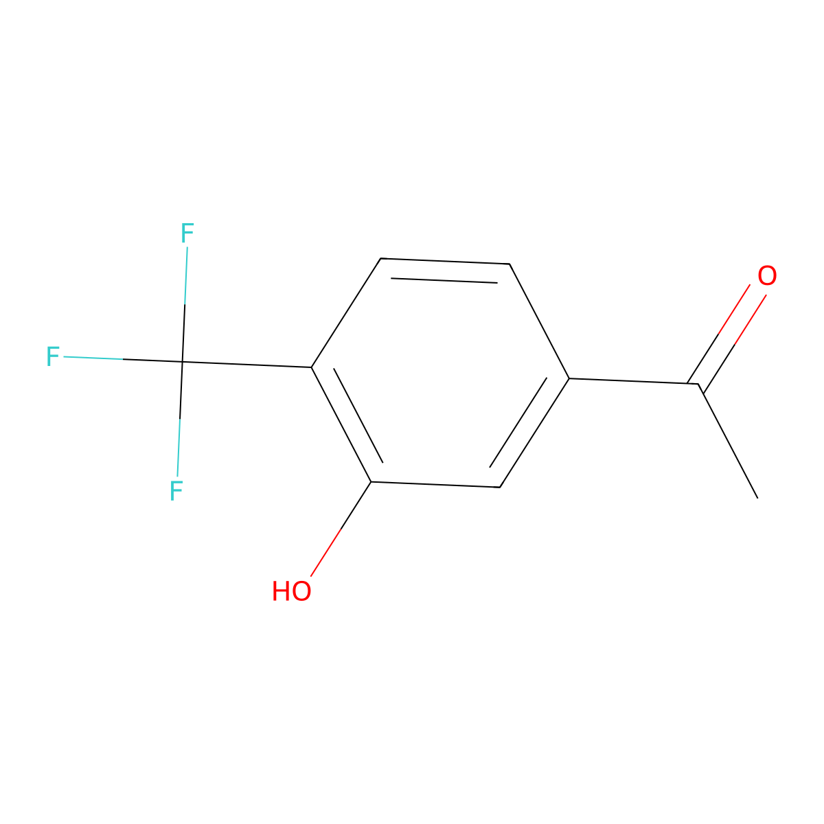 3'-Hydroxy-4'-(trifluoromethyl)acetophenone molecular structure, CAS 1261680-21-0