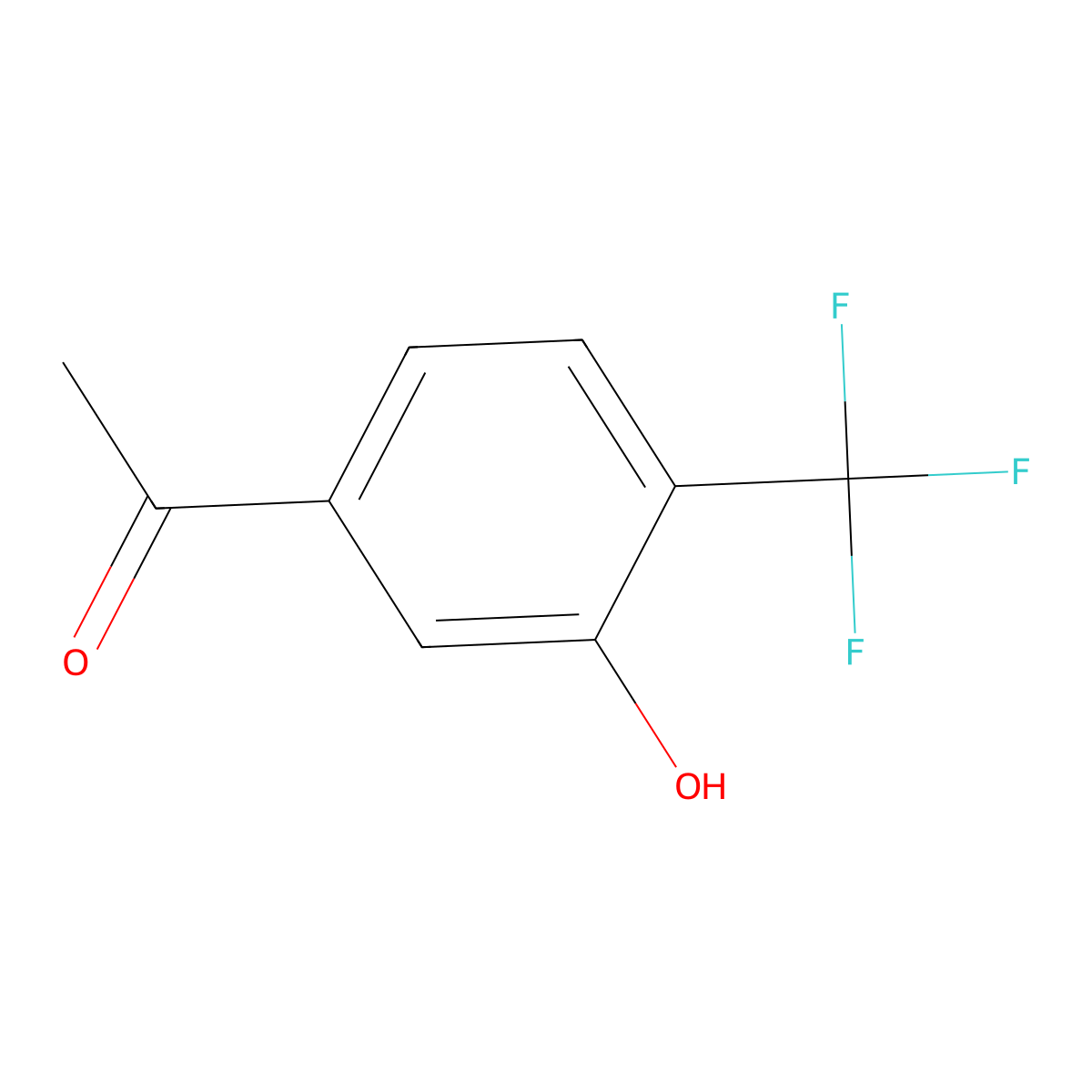 3'-Hydroxy-4'-(trifluoromethyl)acetophenone molecular structure, CAS 1261680-21-0