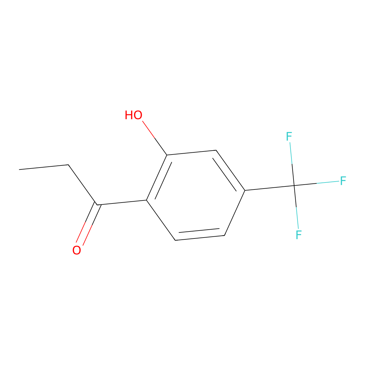1-[2-Hydroxy-4-(trifluoromethyl)phenyl]propan-1-one molecular structure, CAS 1261680-31-2