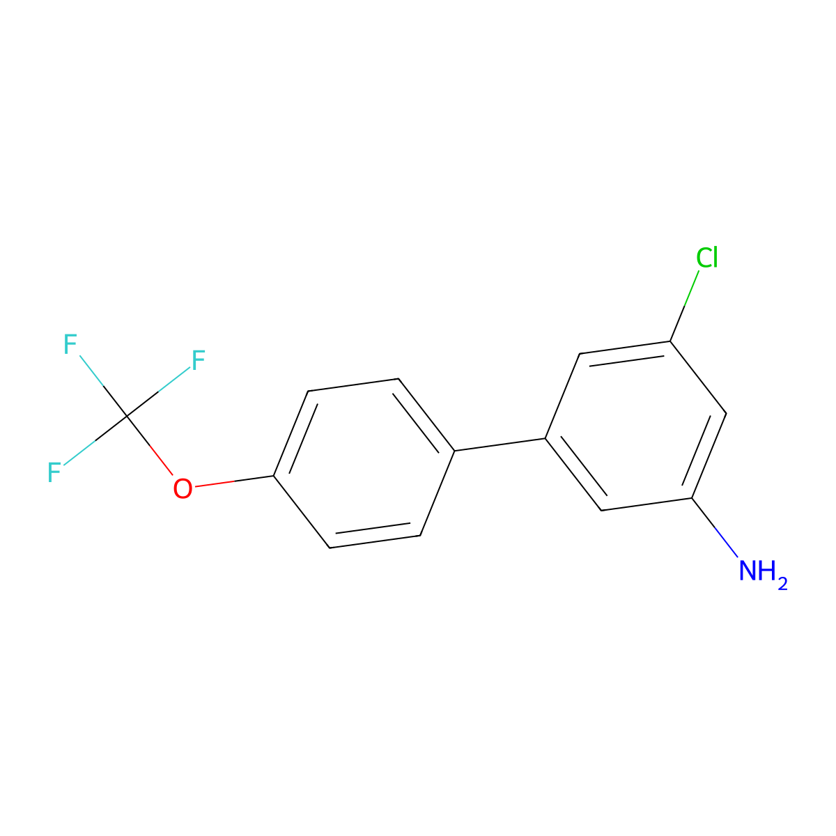 3-Amino-5-chloro-4'-(trifluoromethoxy)biphenyl molecular structure, CAS 1261680-82-3