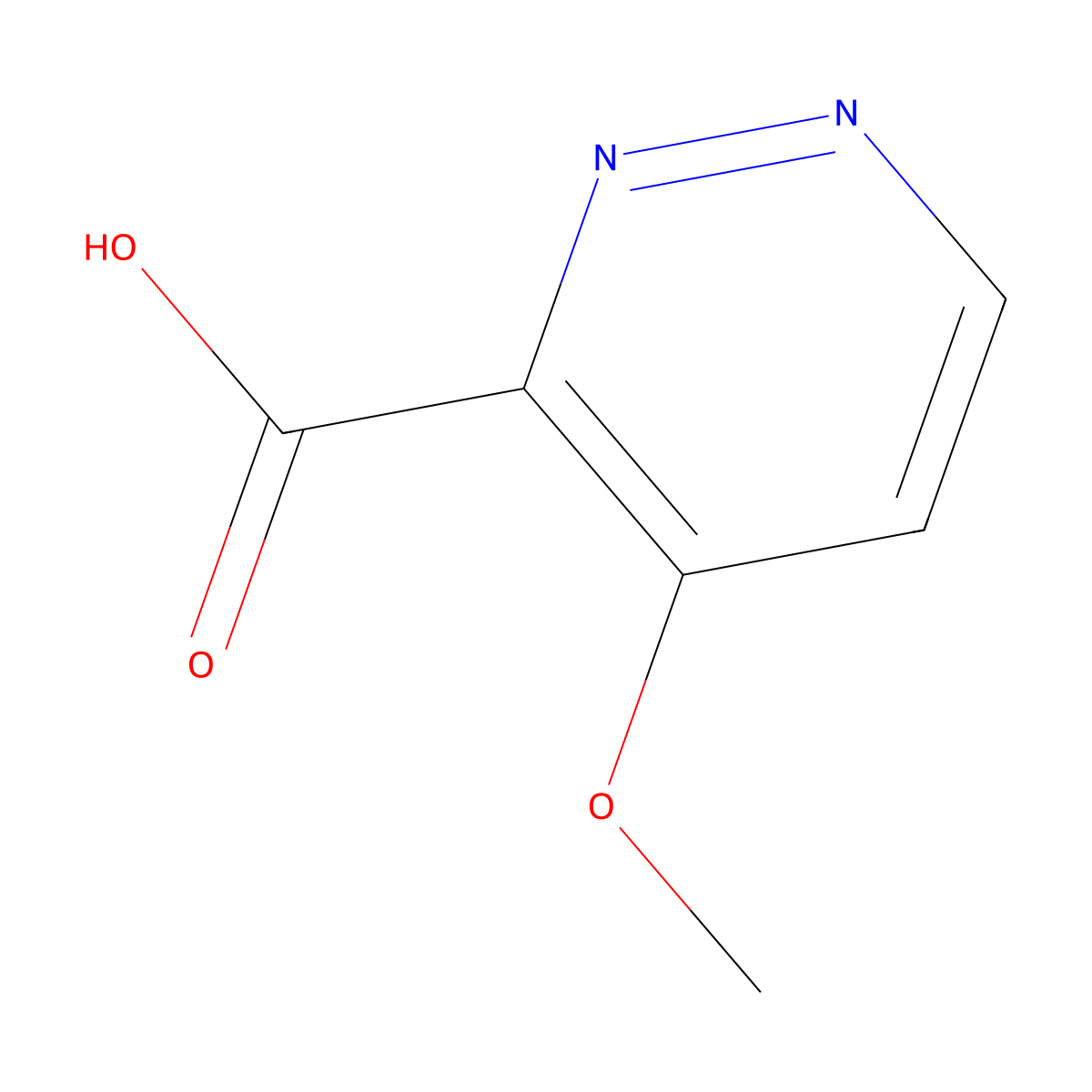 4-Methoxypyridazine-3-carboxylic acid molecular structure, CAS 1261681-20-2