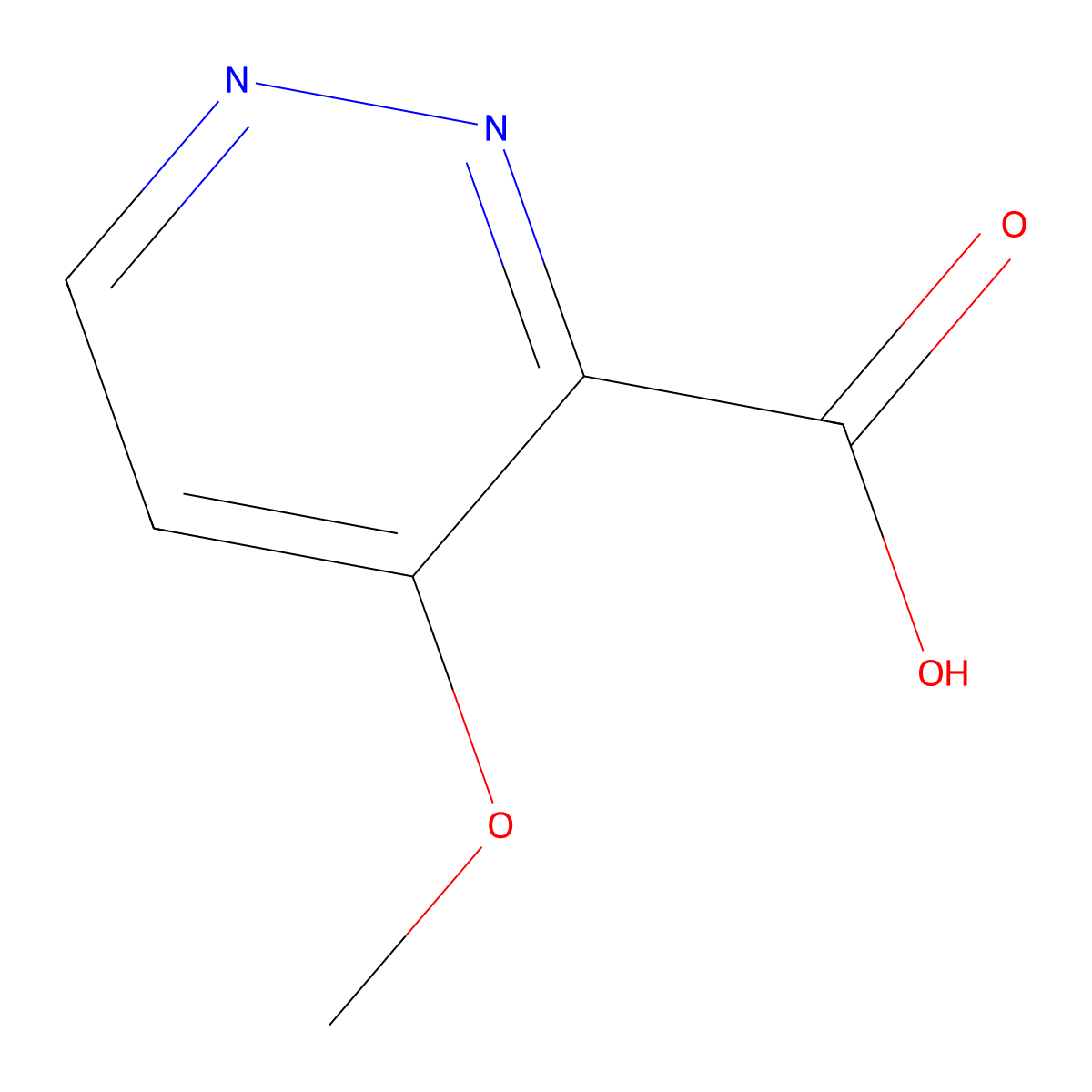 4-Methoxypyridazine-3-carboxylic acid molecular structure, CAS 1261681-20-2