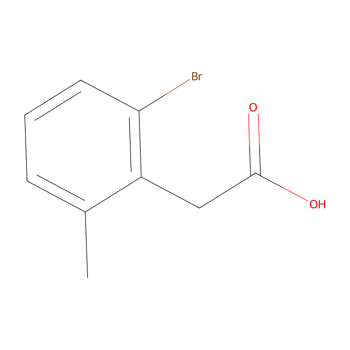 2-(2-Bromo-6-methylphenyl)acetic acid molecular structure, CAS 1261681-73-5