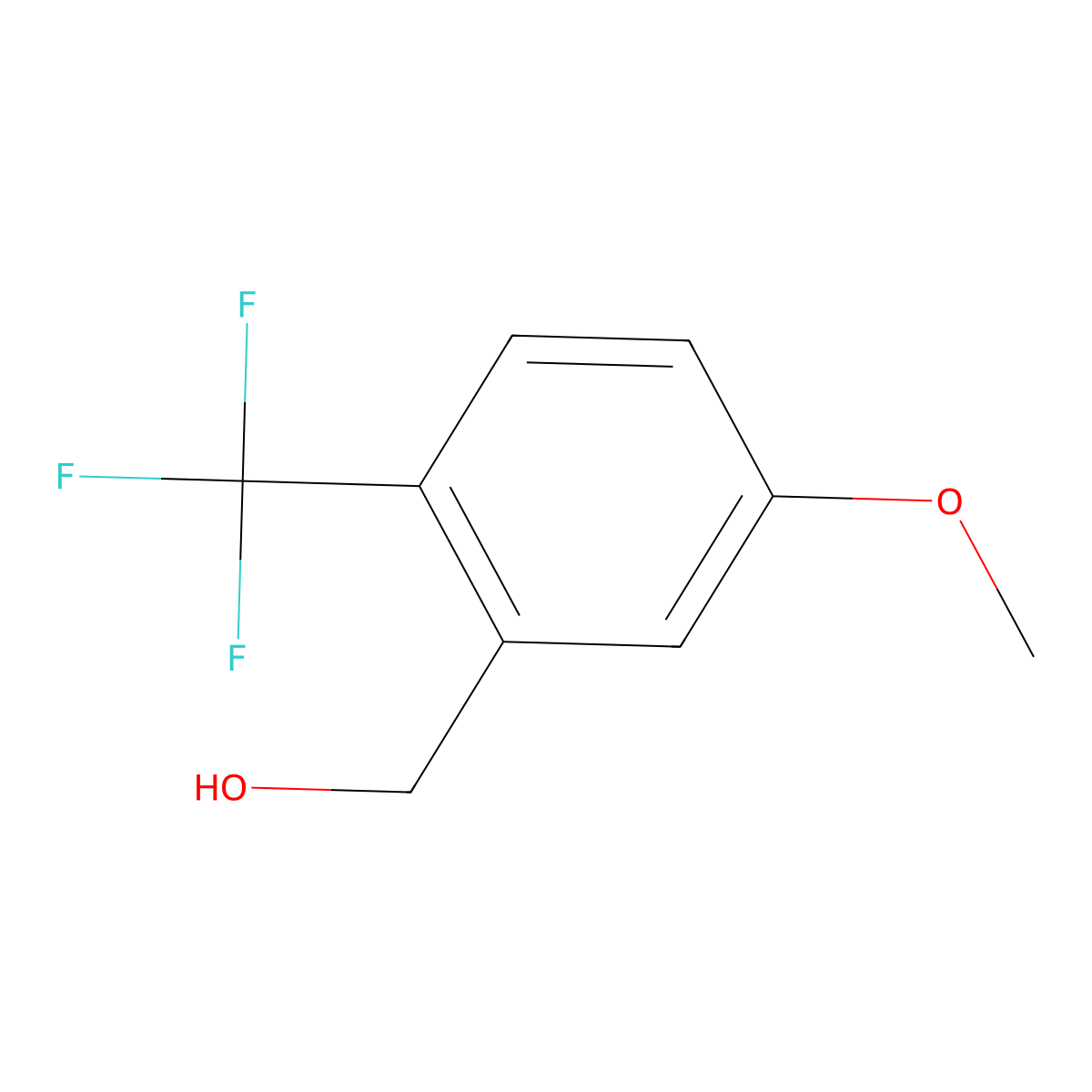5-Methoxy-2-(trifluoromethyl)benzyl alcohol molecular structure, CAS 1261682-03-4