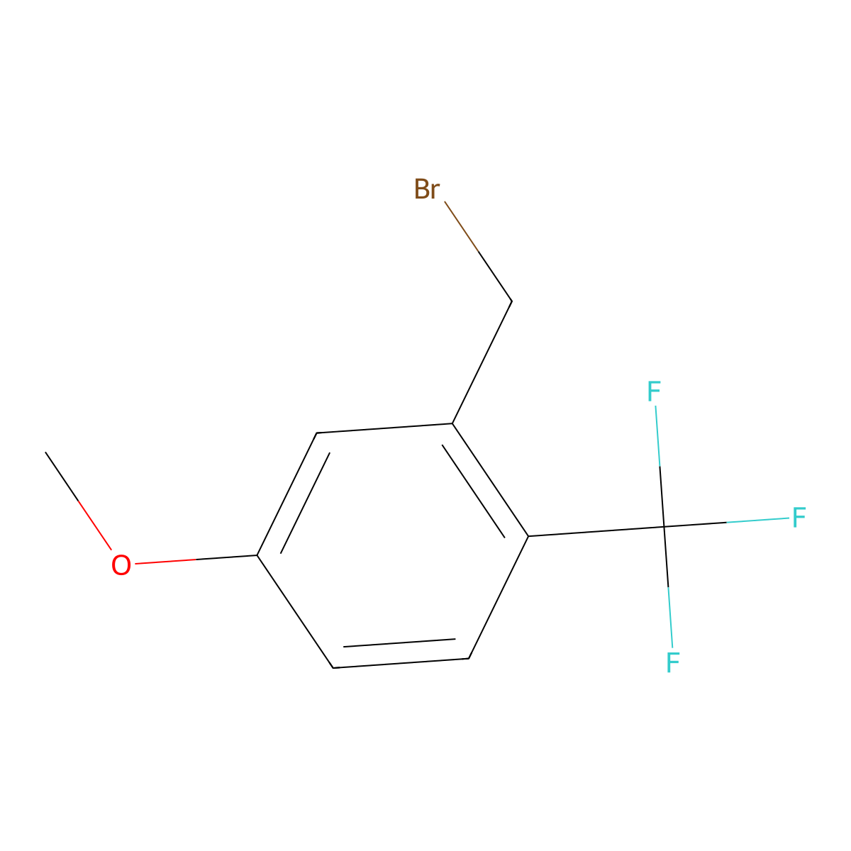 2-(Bromomethyl)-4-methoxy-1-(trifluoromethyl)benzene molecular structure, CAS 1261682-10-3