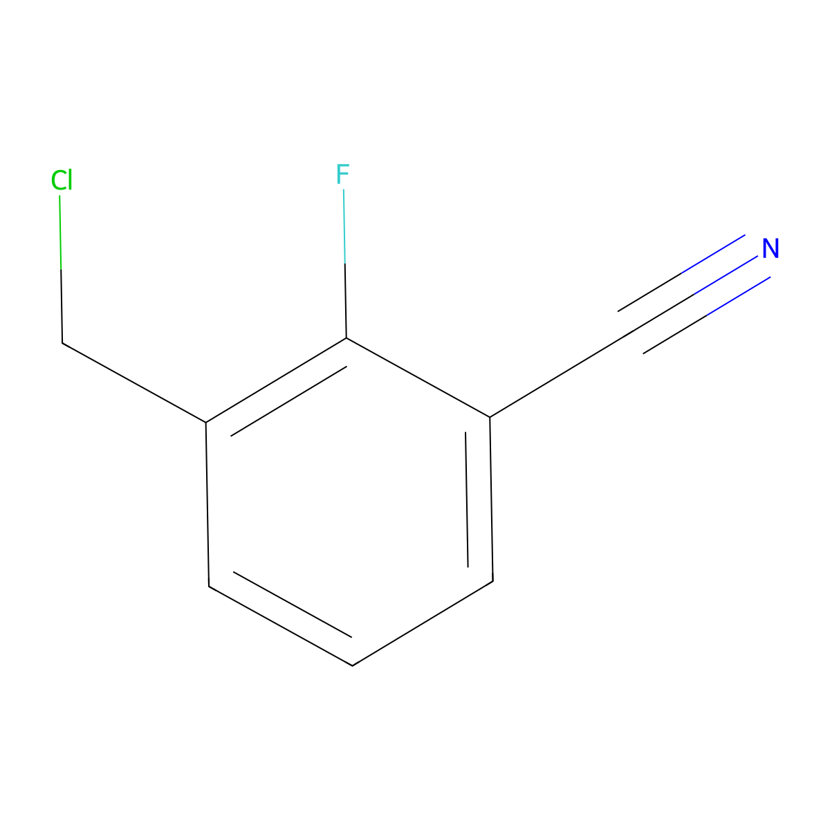 3-(Chloromethyl)-2-fluorobenzonitrile molecular structure, CAS 1261682-61-4