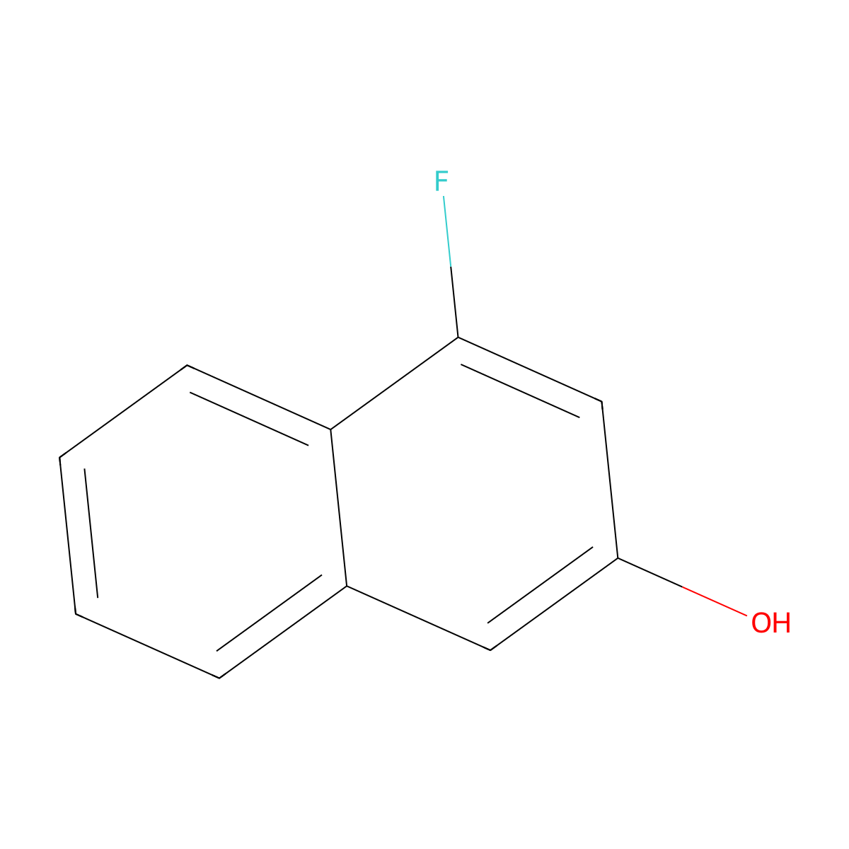 4-Fluoronaphthalen-2-ol molecular structure, CAS 1261683-46-8