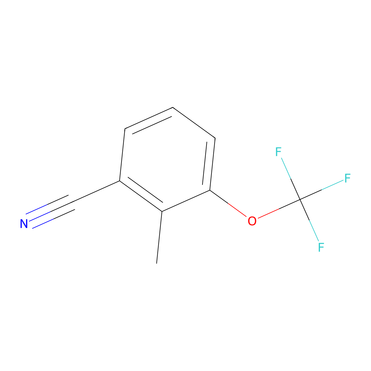 2-Methyl-3-(trifluoromethoxy)benzonitrile molecular structure, CAS 1261683-51-5
