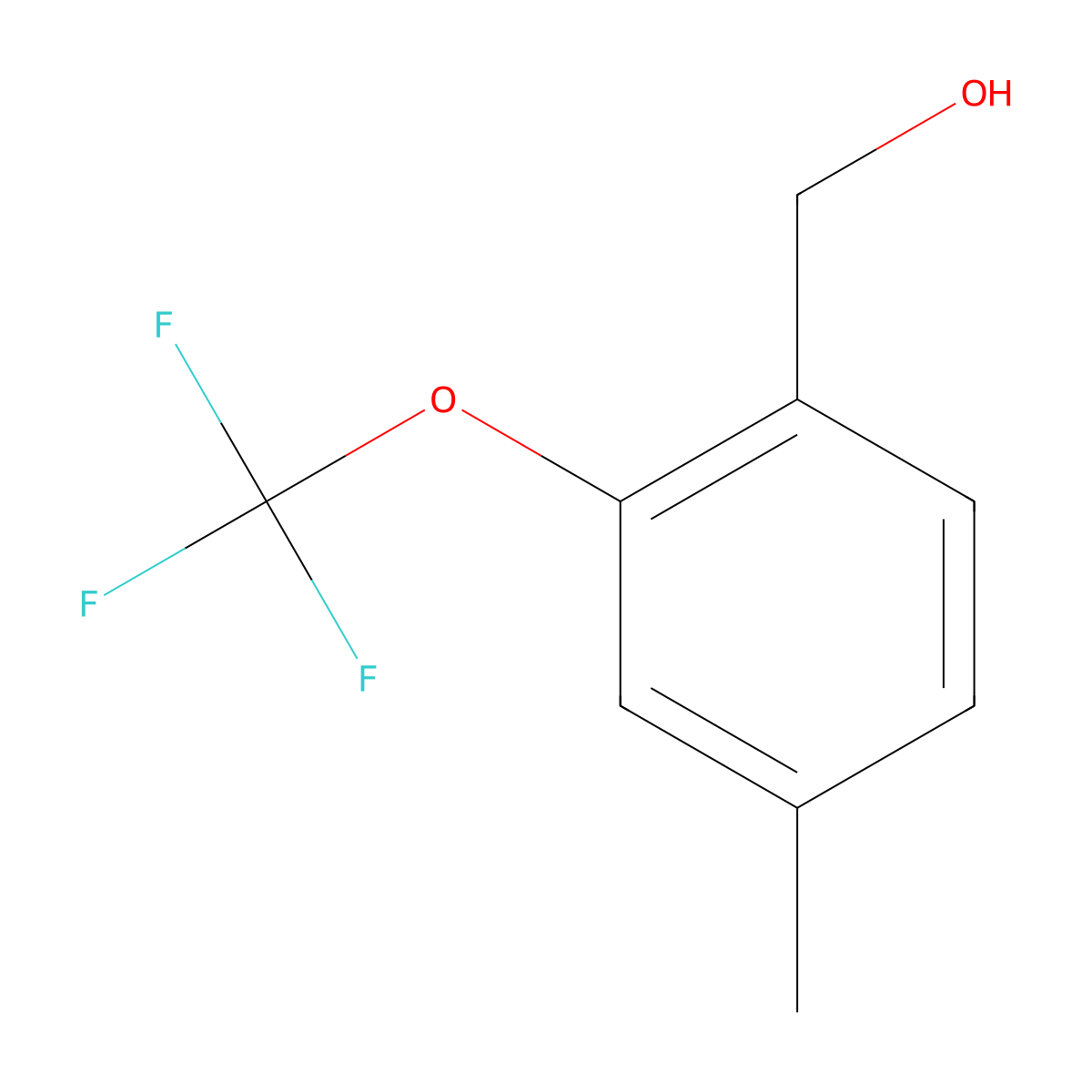 4-Methyl-2-(trifluoromethoxy)benzyl alcohol molecular structure, CAS 1261683-64-0