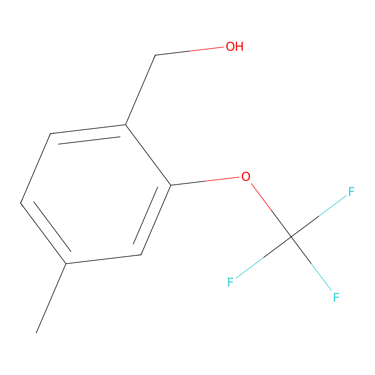 4-Methyl-2-(trifluoromethoxy)benzyl alcohol molecular structure, CAS 1261683-64-0