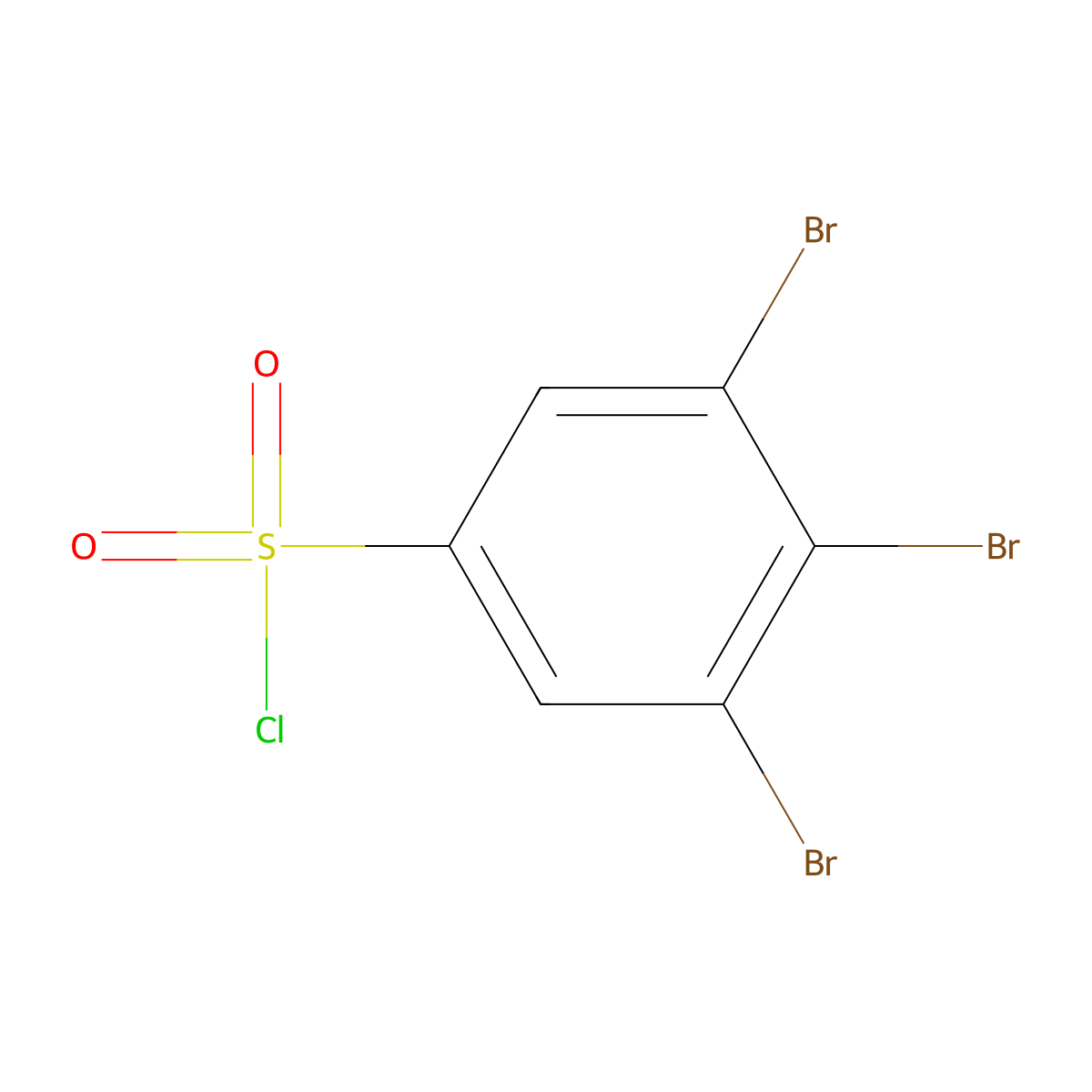 3,4,5-Tribromobenzene-1-sulfonyl chloride molecular structure, CAS 1261684-47-2
