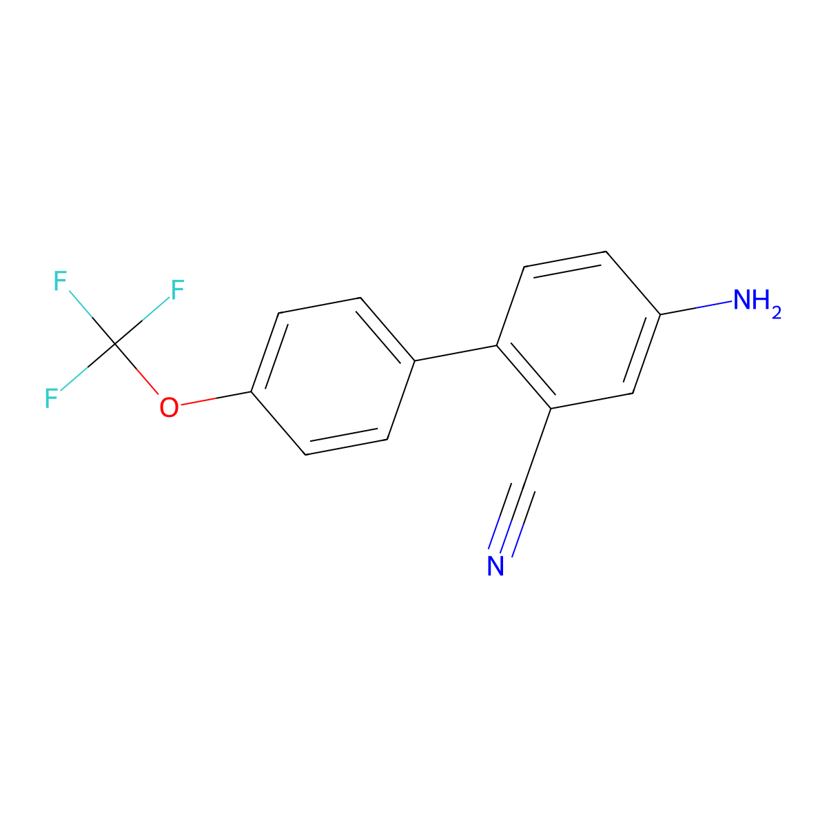 4-Amino-4'-(trifluoromethoxy)-[1,1'-biphenyl]-2-carbonitrile molecular structure, CAS 1261685-01-1