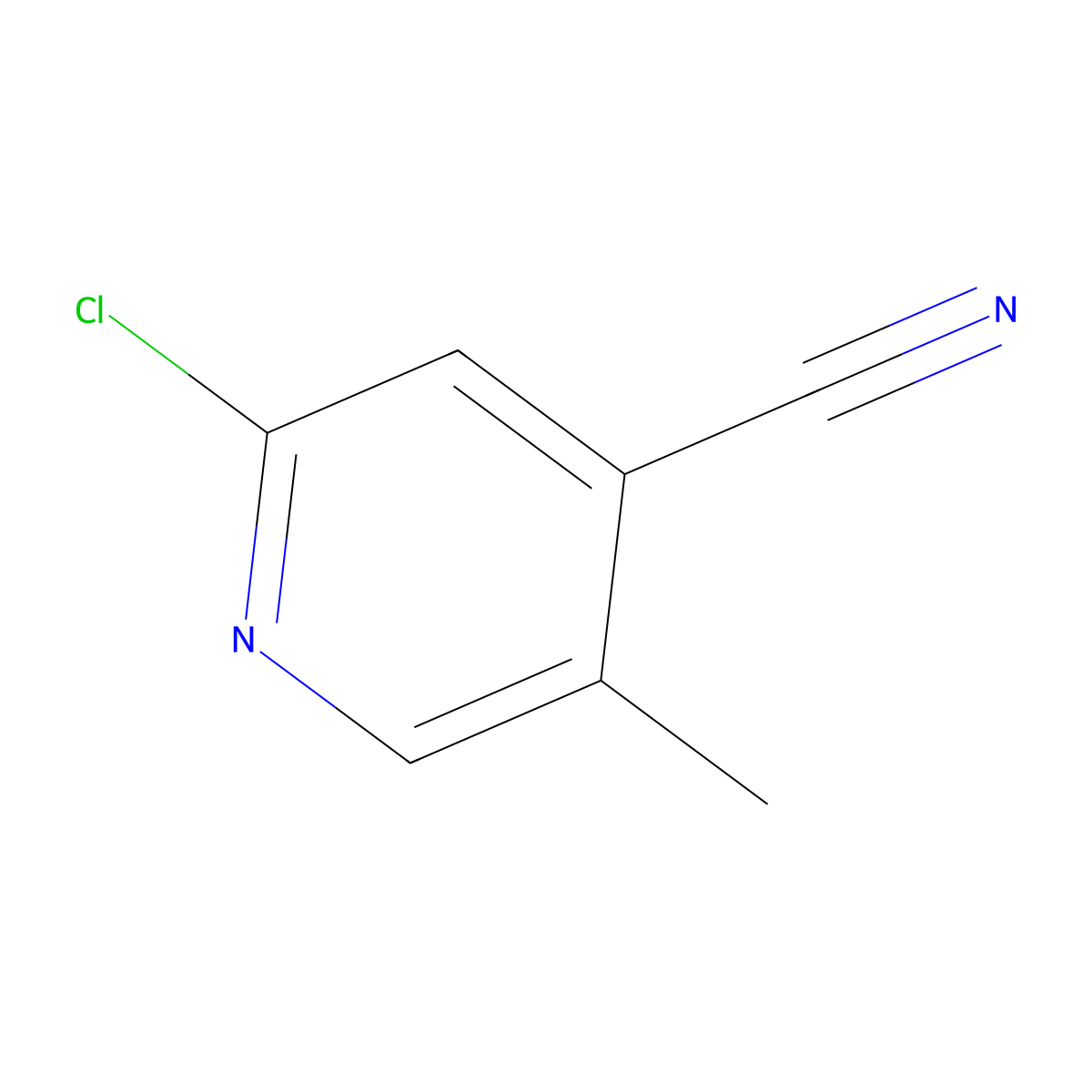 2-Chloro-5-methylpyridine-4-carbonitrile molecular structure, CAS 1261685-10-2