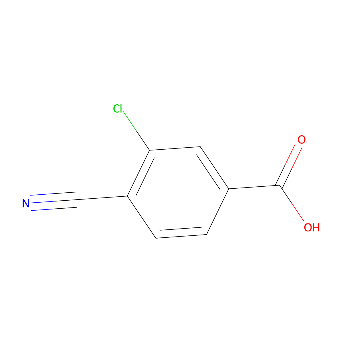 3-Chloro-4-cyanobenzoic acid molecular structure, CAS 1261685-26-0