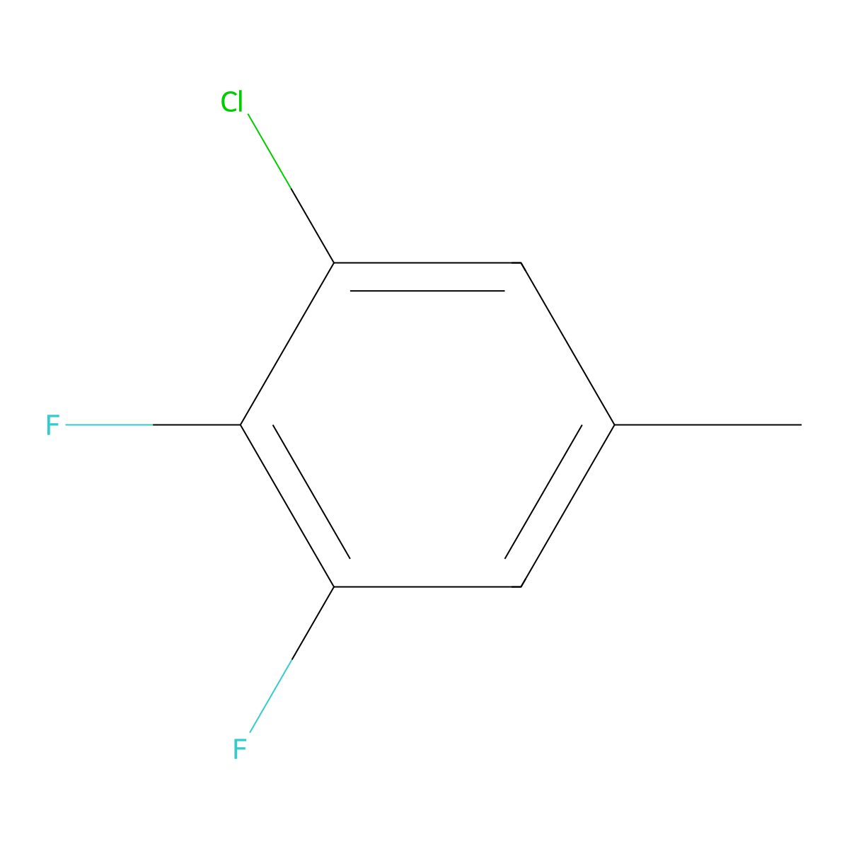 1-Chloro-2,3-difluoro-5-methylbenzene molecular structure, CAS 1261685-47-5