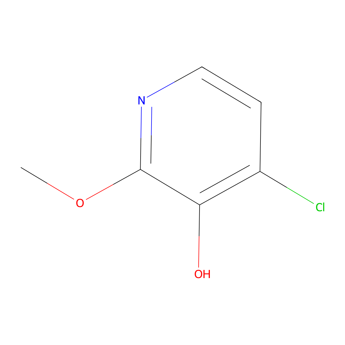 4-Chloro-2-methoxypyridin-3-OL molecular structure, CAS 1261685-75-9