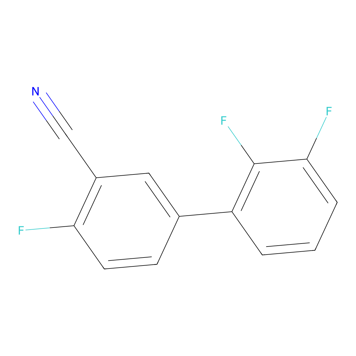 3-Cyano-4,2',3'-trifluorobiphenyl molecular structure, CAS 1261686-24-1