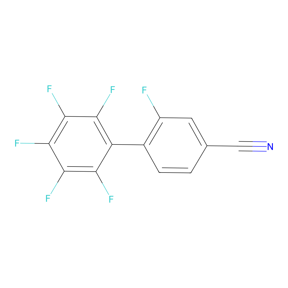 2,2',3',4',5',6'-Hexafluoro[1,1'-biphenyl]-4-carbonitrile molecular structure, CAS 1261686-36-5