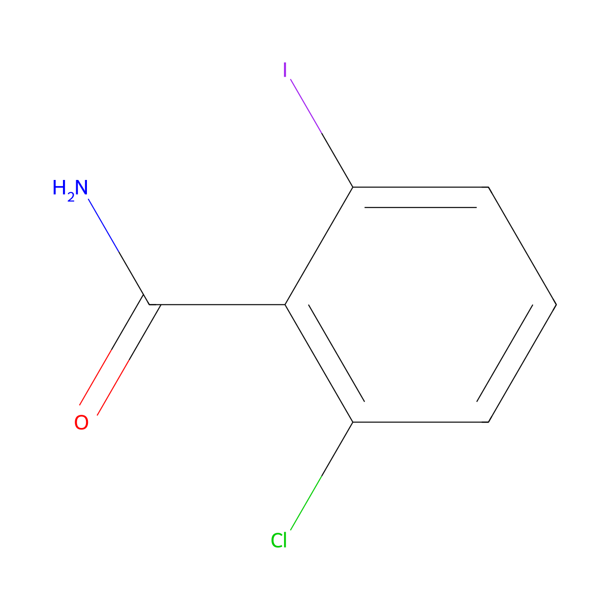 2-Chloro-6-iodobenzamide molecular structure, CAS 1261686-40-1