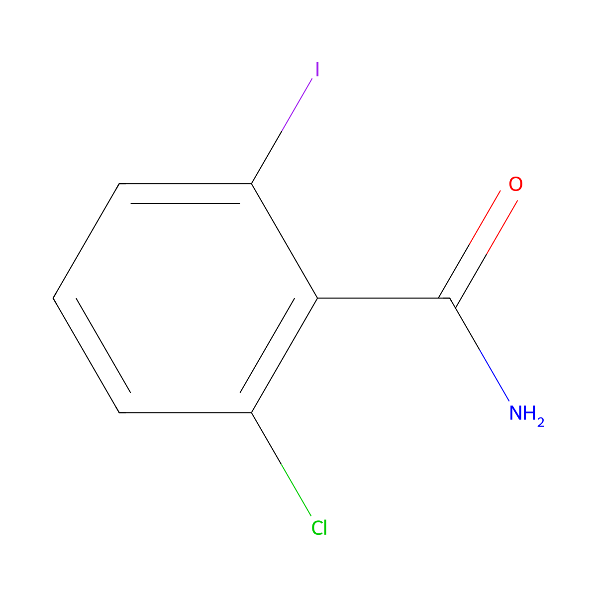 2-Chloro-6-iodobenzamide molecular structure, CAS 1261686-40-1
