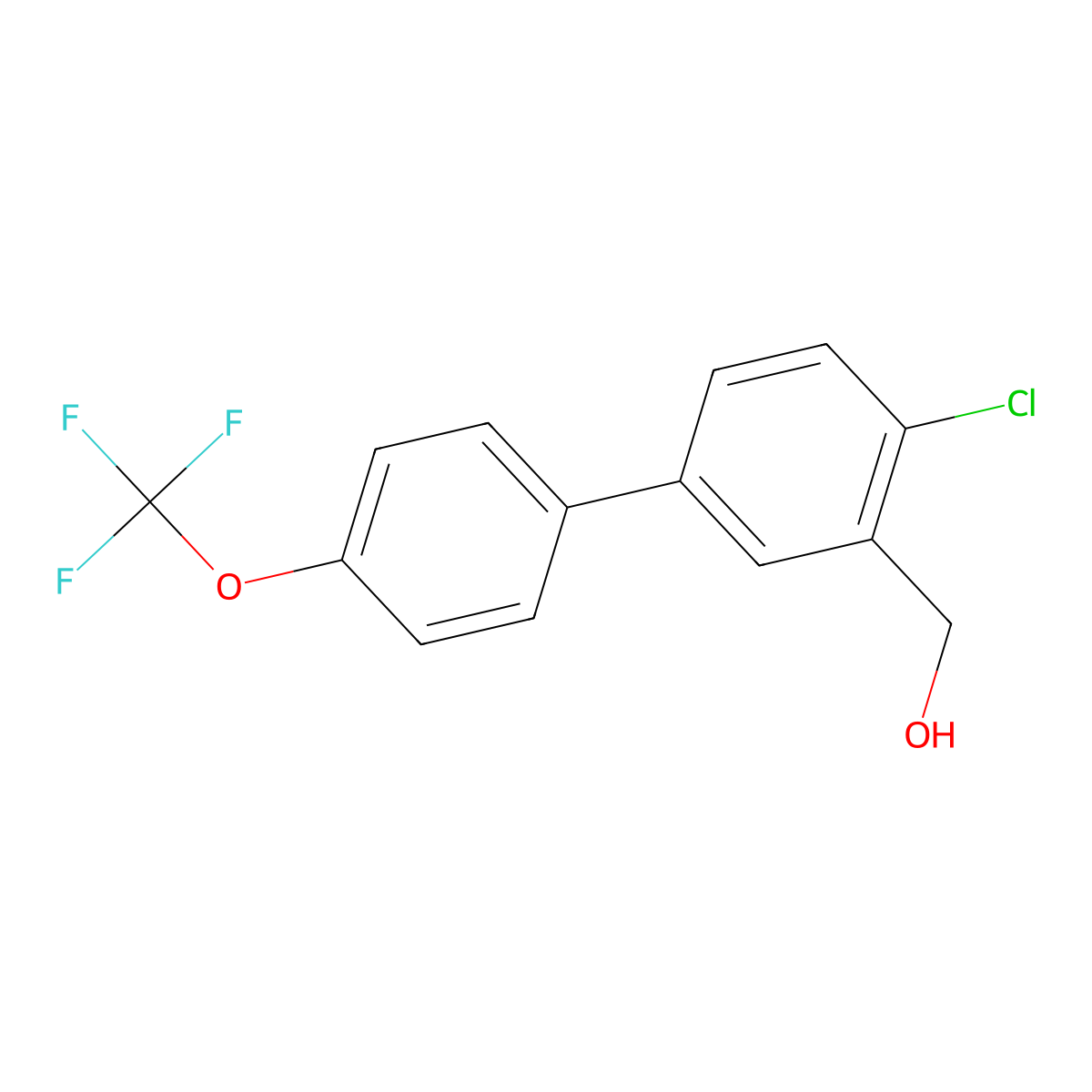 4-Chloro-4'-(trifluoromethoxy)biphenyl-3-methanol molecular structure, CAS 1261686-74-1
