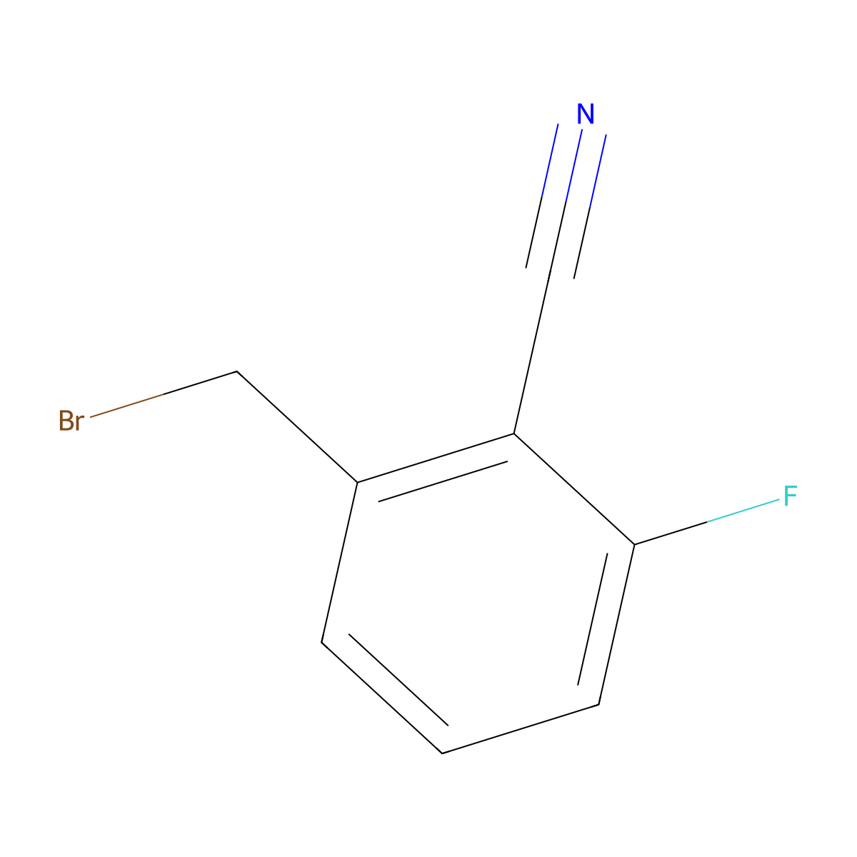 2-(Bromomethyl)-6-fluorobenzonitrile molecular structure, CAS 1261686-95-6