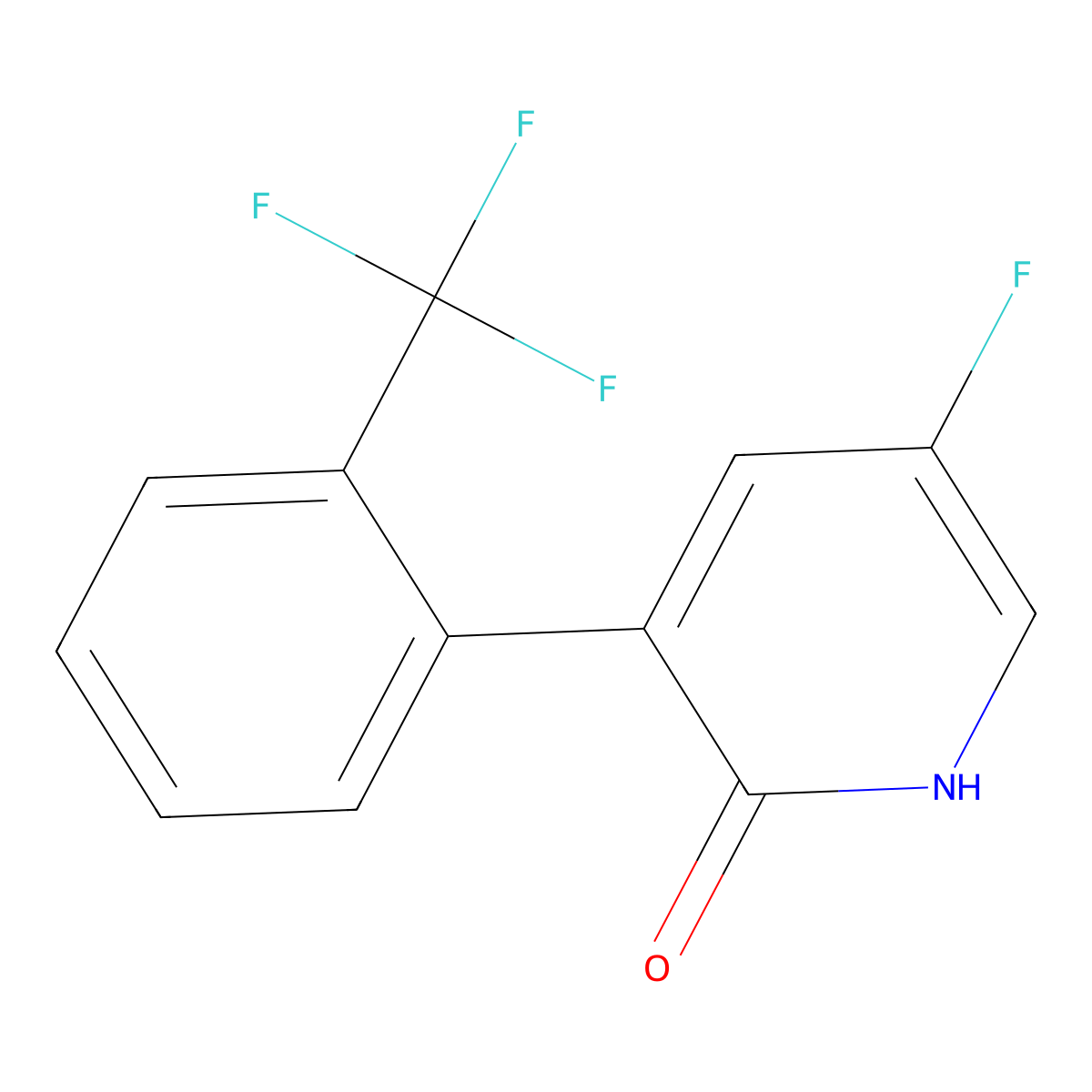 5-Fluoro-3-(2-(trifluoromethyl)phenyl)pyridin-2-ol molecular structure, CAS 1261687-59-5