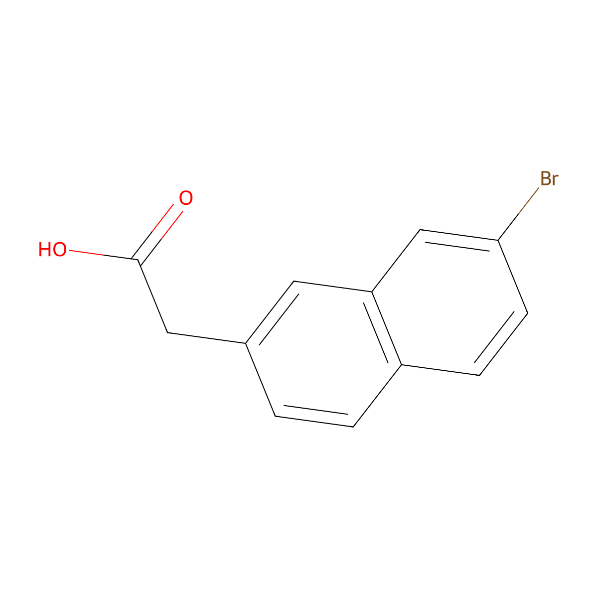 7-broMo-2-naphthylacetic acid molecular structure, CAS 1261687-94-8