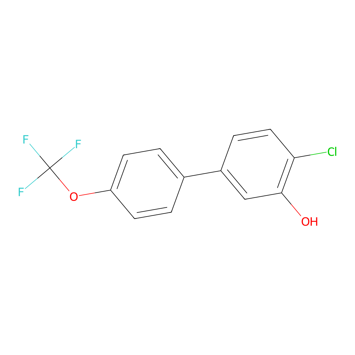4-Chloro-4'-(trifluoromethoxy)-[1,1'-biphenyl]-3-ol molecular structure, CAS 1261723-86-7