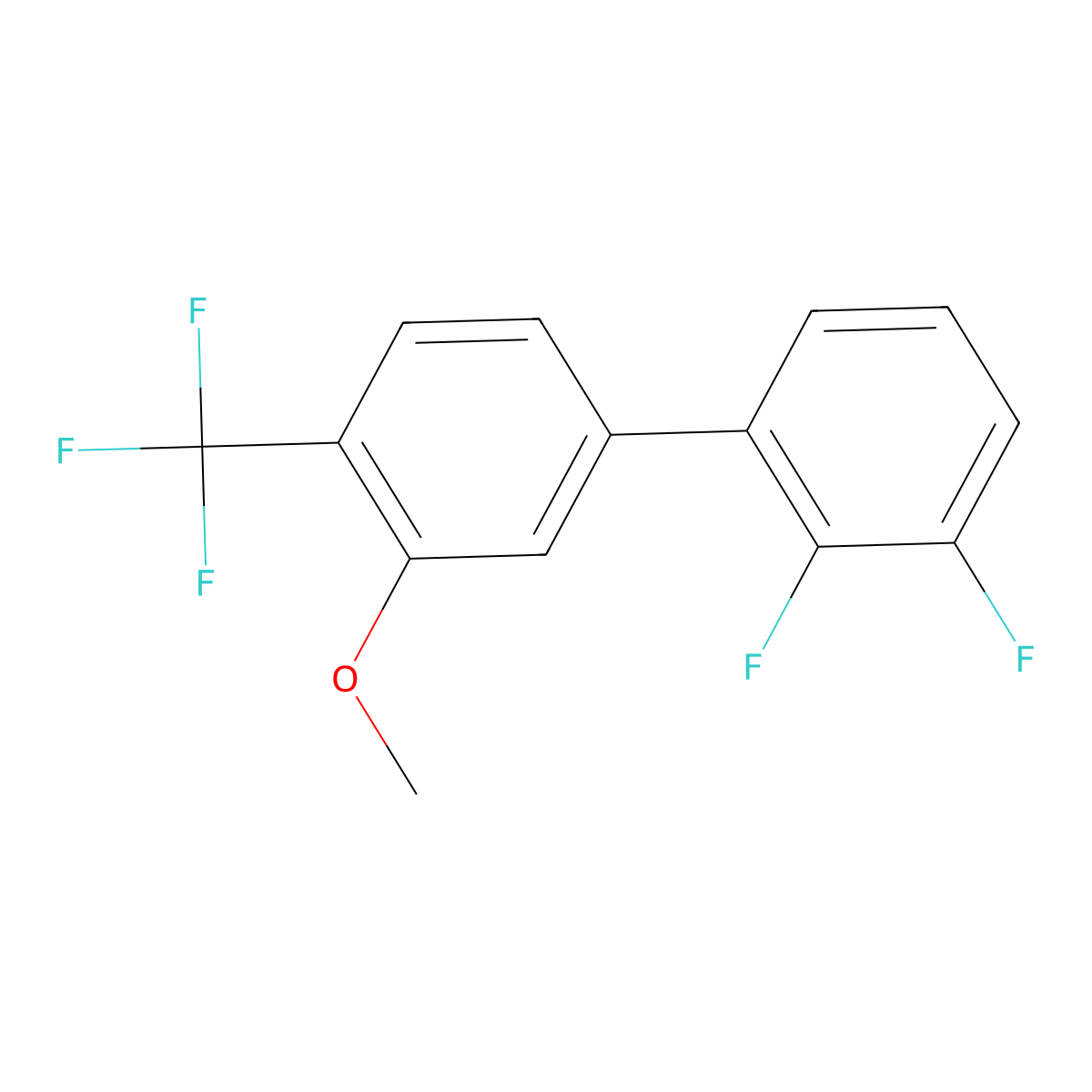 2,3-Difluoro-3'-methoxy-4'-(trifluoromethyl)-1,1'-biphenyl molecular structure, CAS 1261724-01-9