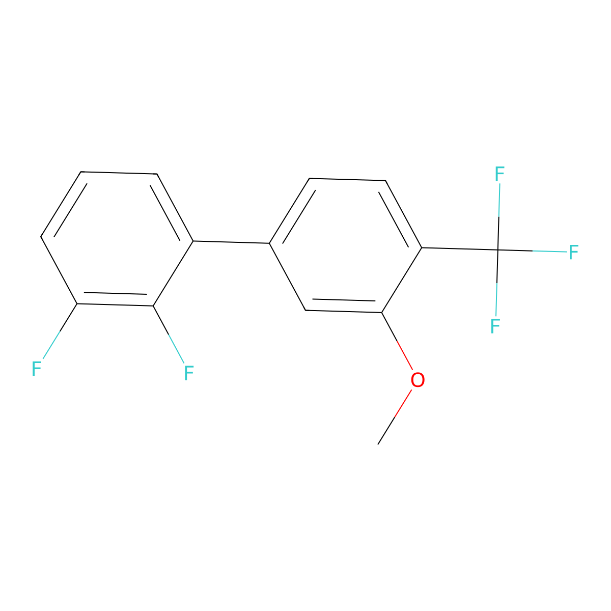 2,3-Difluoro-3'-methoxy-4'-(trifluoromethyl)-1,1'-biphenyl molecular structure, CAS 1261724-01-9