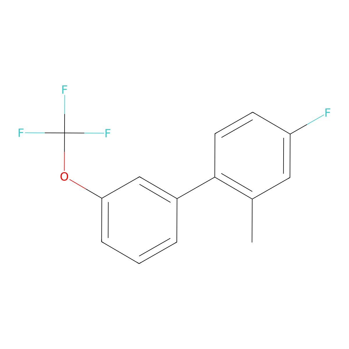 4-Fluoro-2-methyl-3'-(trifluoromethoxy)-1,1'-biphenyl molecular structure, CAS 1261724-15-5