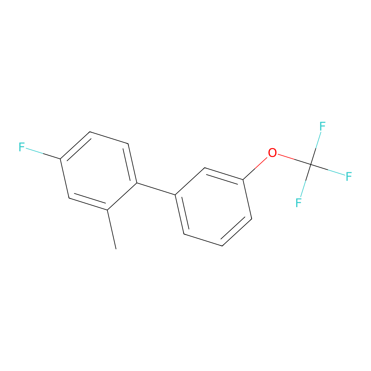 4-Fluoro-2-methyl-3'-(trifluoromethoxy)-1,1'-biphenyl molecular structure, CAS 1261724-15-5