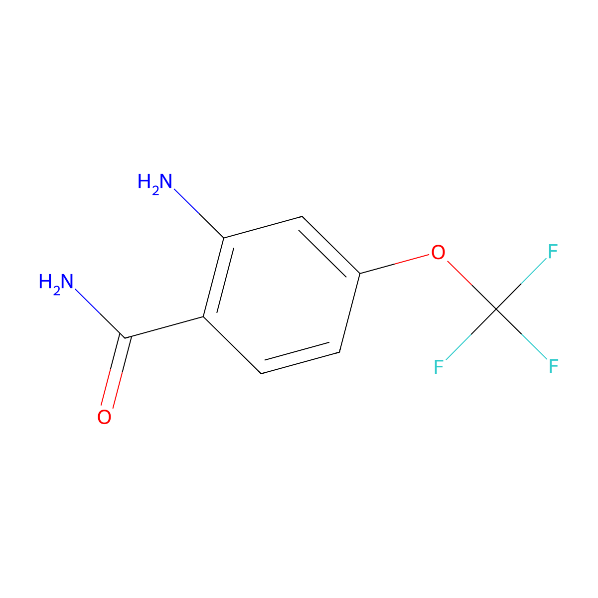 2-Amino-4-(trifluoromethoxy)benzamide molecular structure, CAS 1261724-55-3